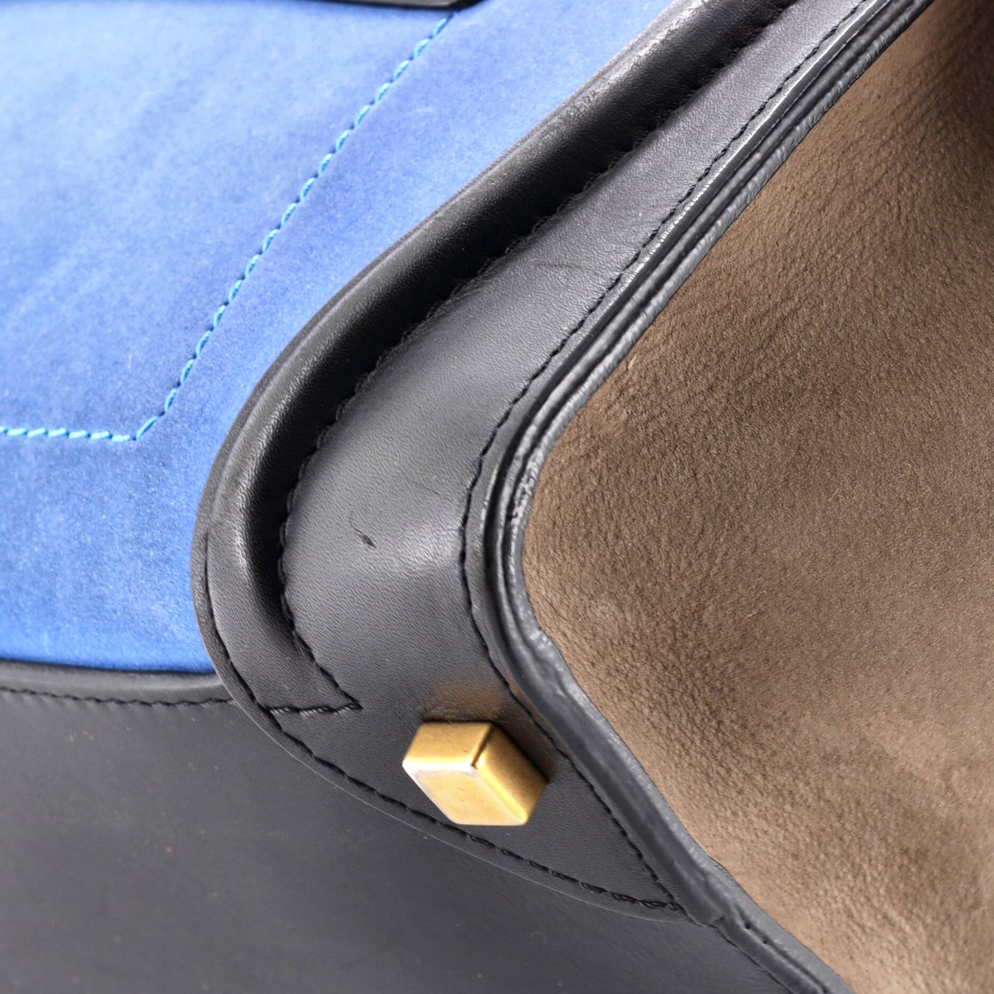 セリーヌ バイカラー ラゲッジバッグ レザー マイクロ