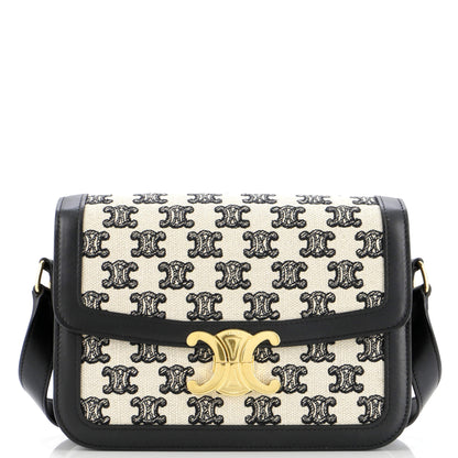 Celine Triomphe Shoulder Bag Triomphe Canvas Medium