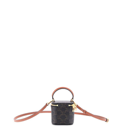 Celine Top Handle Square Vanity Case Triomphe Coated Canvas Mini