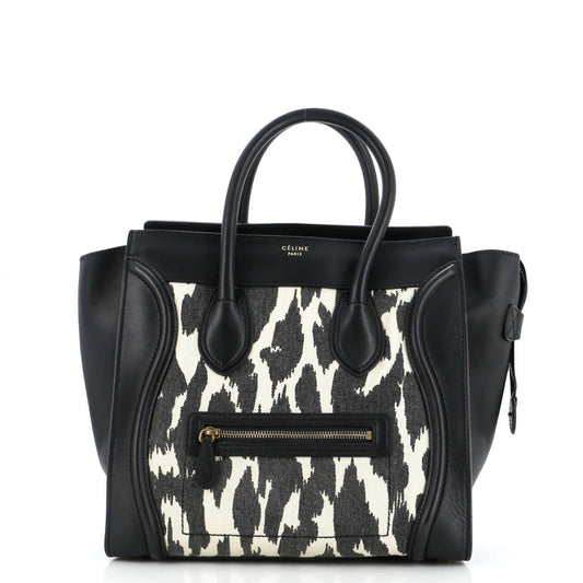 セリーヌ ラゲッジバッグ プリントキャンバス＆レザー ミニ