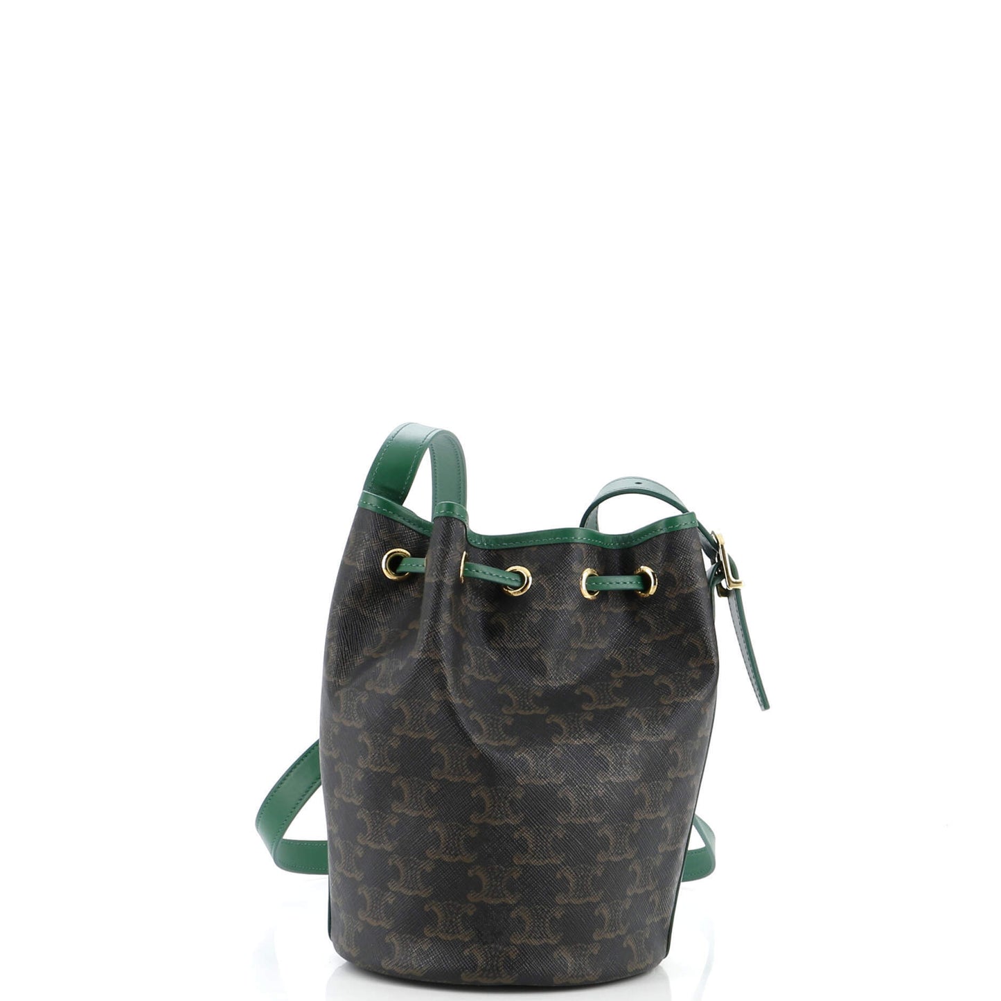 セリーヌ ドローストリング バケットバッグ トリオンフ コーティングキャンバス スモール