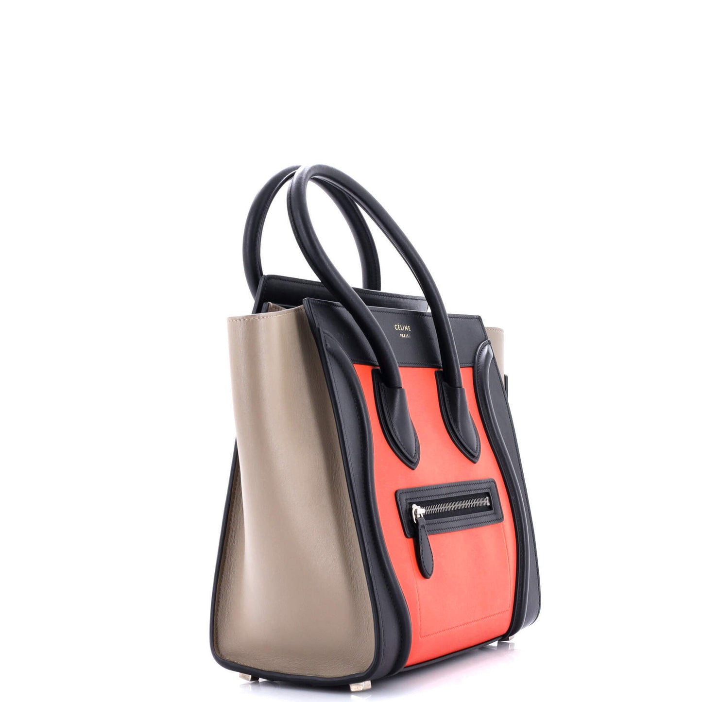 セリーヌ トリコロール ラゲッジバッグ レザー マイクロ