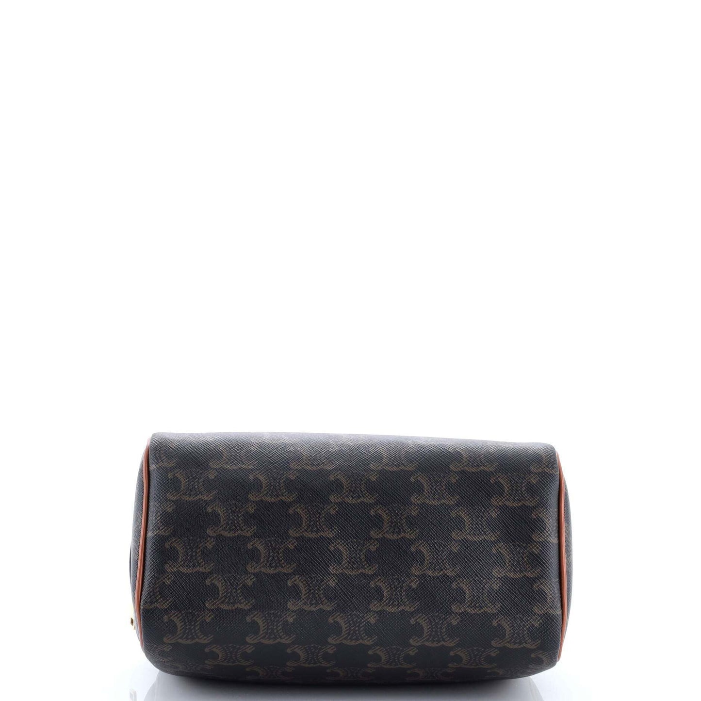 Celine Boston Bag Triomphe Coated Canvas Small