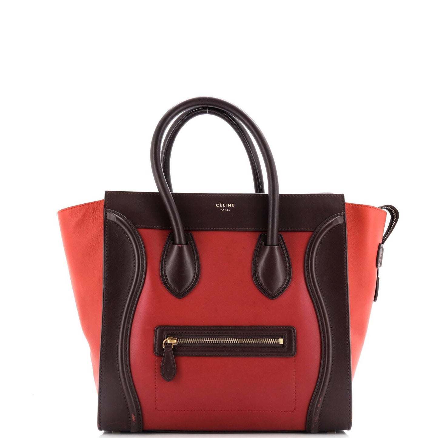 セリーヌ トリコロール ラゲッジバッグ レザー ミニ