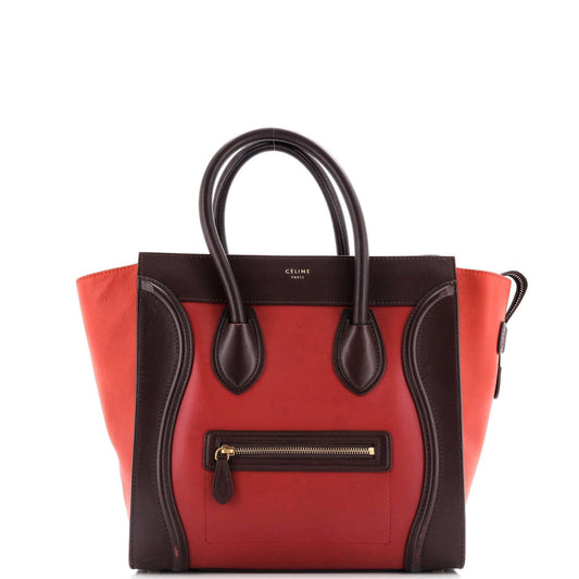 セリーヌ トリコロール ラゲッジバッグ レザー ミニ