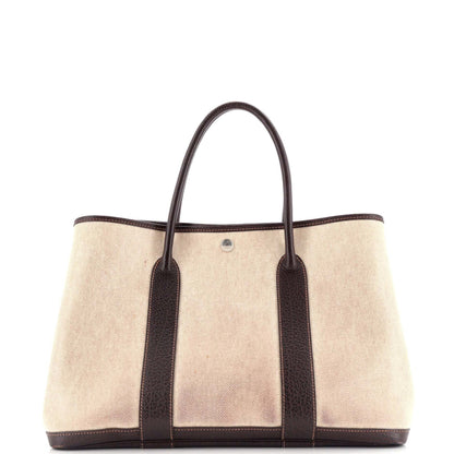 HERMESガーデンパーティートート トワル＆レザー 36