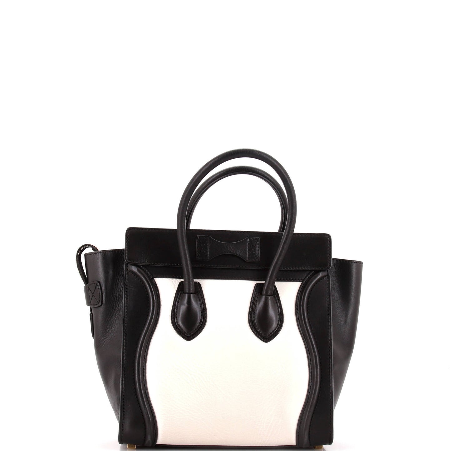 セリーヌ バイカラー ラゲッジバッグ レザー マイクロ