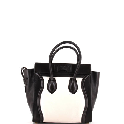 セリーヌ バイカラー ラゲッジバッグ レザー マイクロ