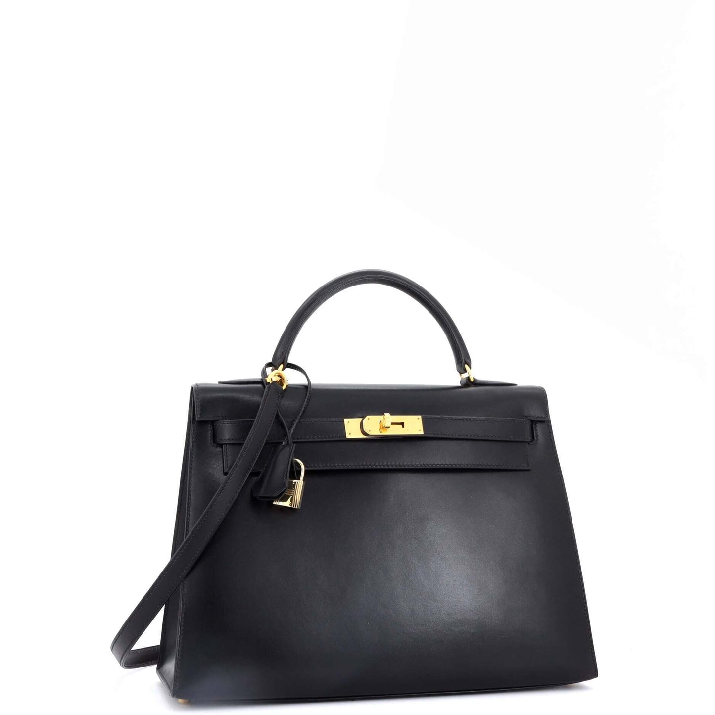 HERMESケリー ブラック ボックスカーフ 32