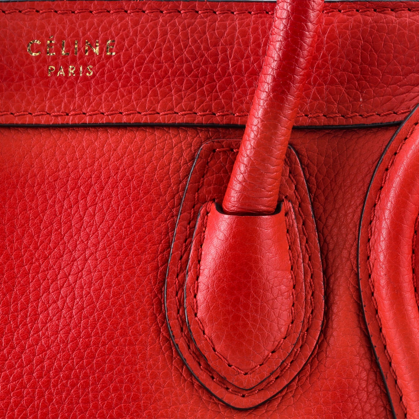 セリーヌ ラゲッジバッグ グレイニーレザー ナノ