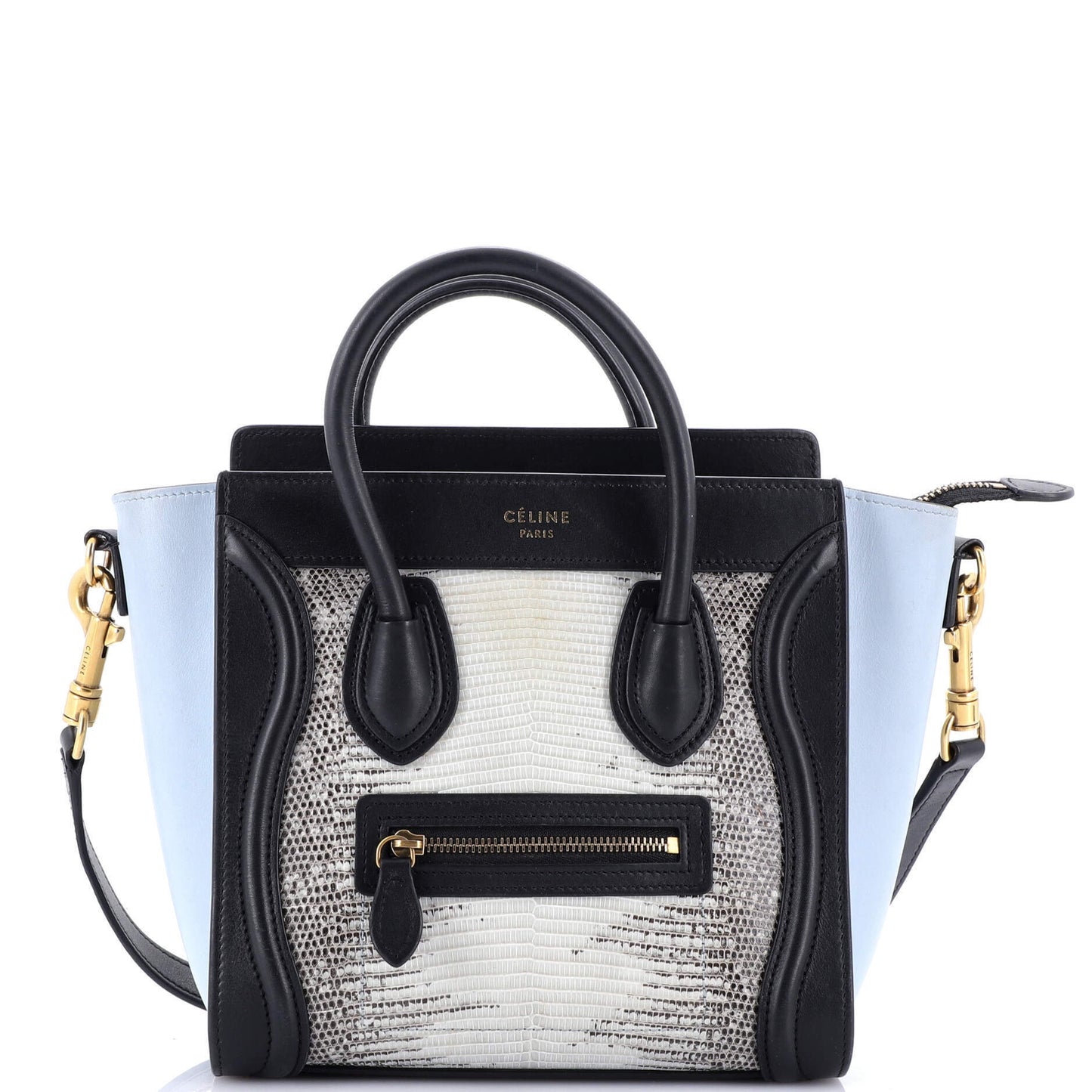 セリーヌ ラゲージバッグ リザード＆レザー ナノ