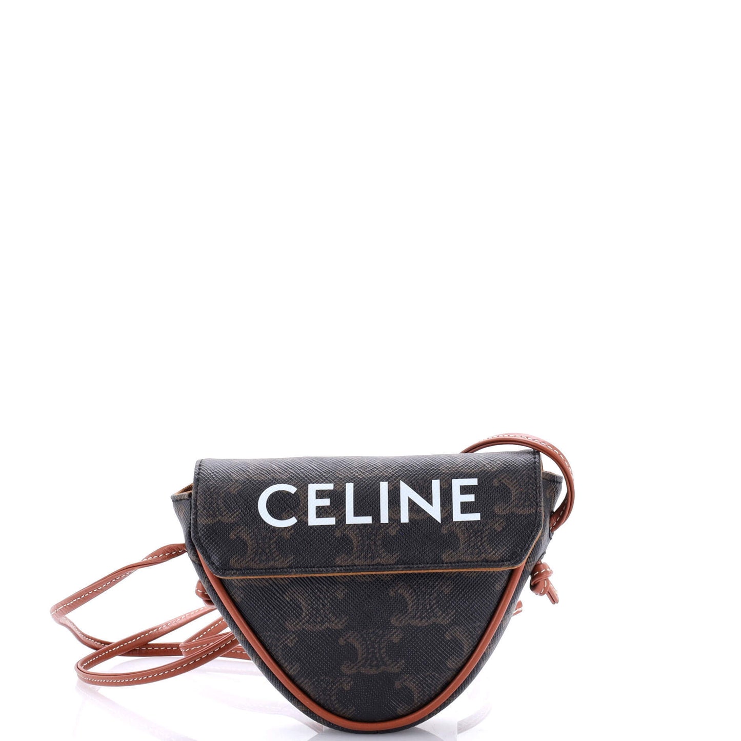 Celine Triangle Crossbody Bag Triomphe Coated Canvas Mini