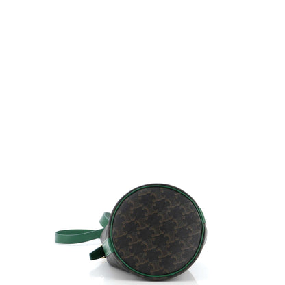 セリーヌ ドローストリング バケットバッグ トリオンフ コーティングキャンバス スモール