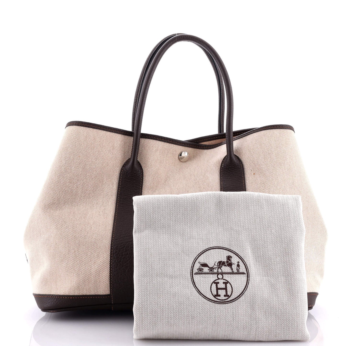 HERMESガーデンパーティートート トワル＆レザー 36