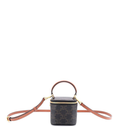 Celine Top Handle Square Vanity Case Triomphe Coated Canvas Mini