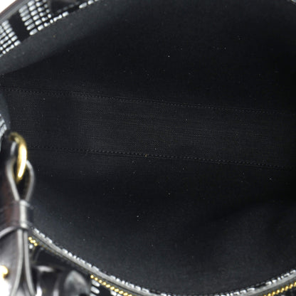 Celine Vertical Cabas Tote All Over Logo Print Leather Small