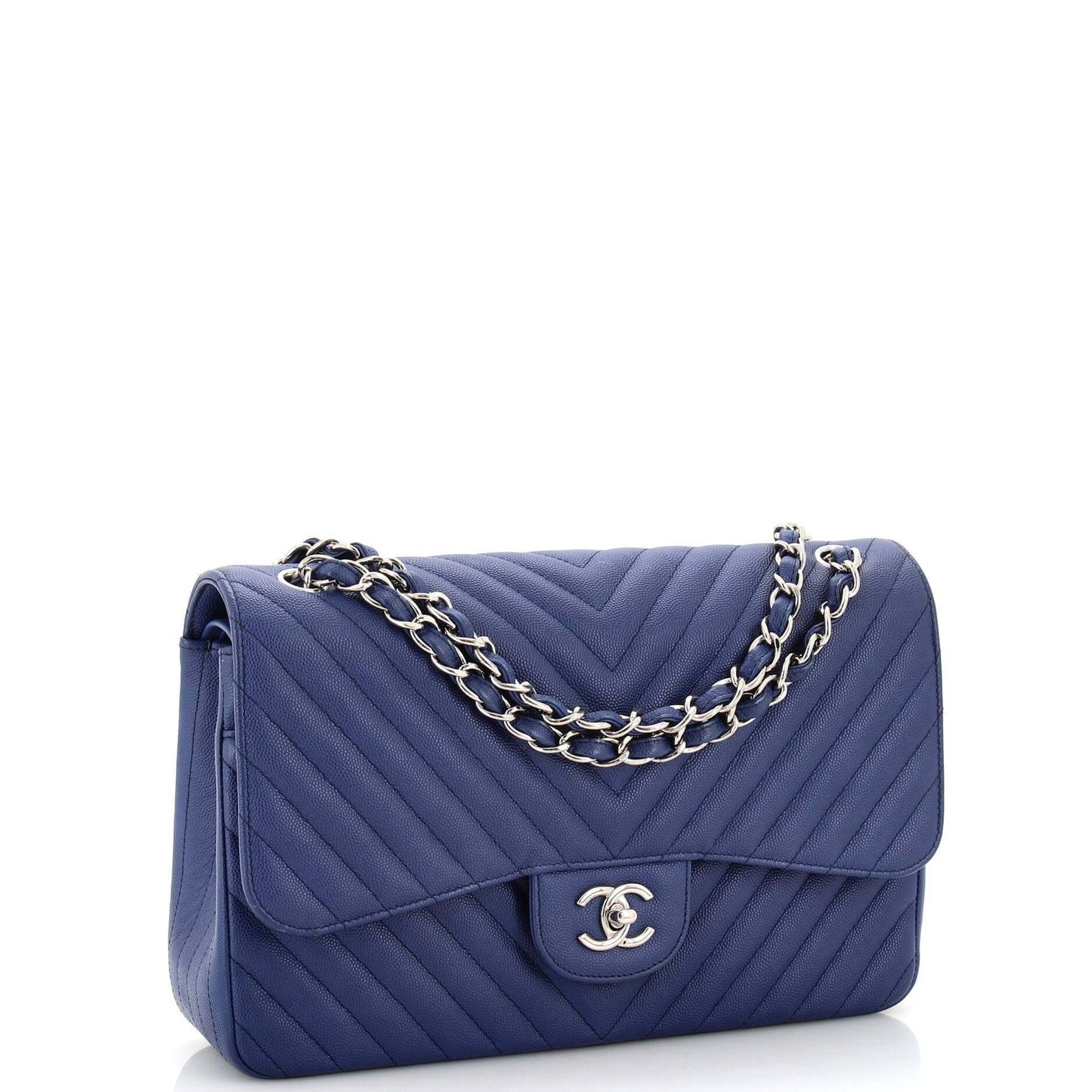 CHANELキャビアスキン シェブロン