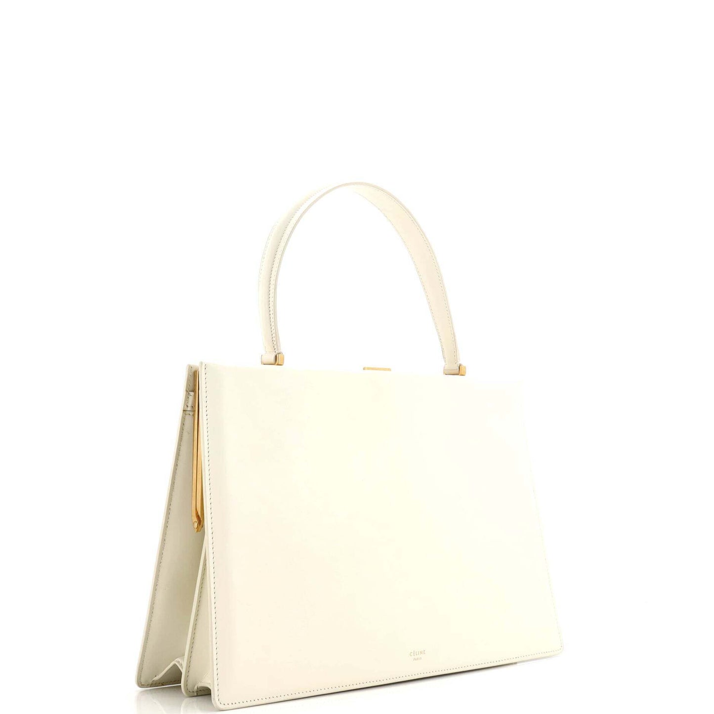 セリーヌ クラスプ トップハンドルバッグ レザー ミディアム