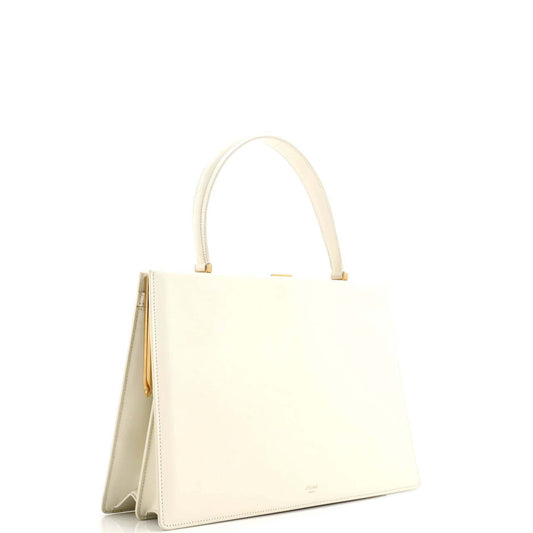 セリーヌ クラスプ トップハンドルバッグ レザー ミディアム