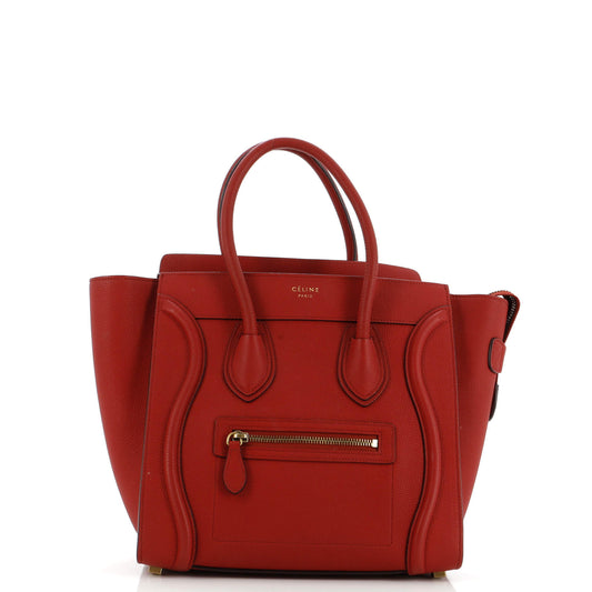 セリーヌ ラゲッジバッグ グレイニーレザー マイクロ