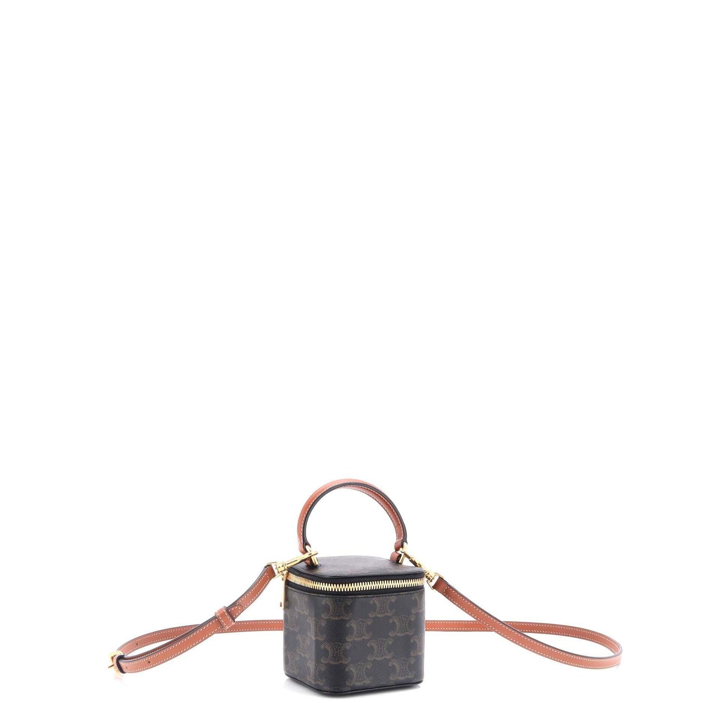 Celine Top Handle Square Vanity Case Triomphe Coated Canvas Mini