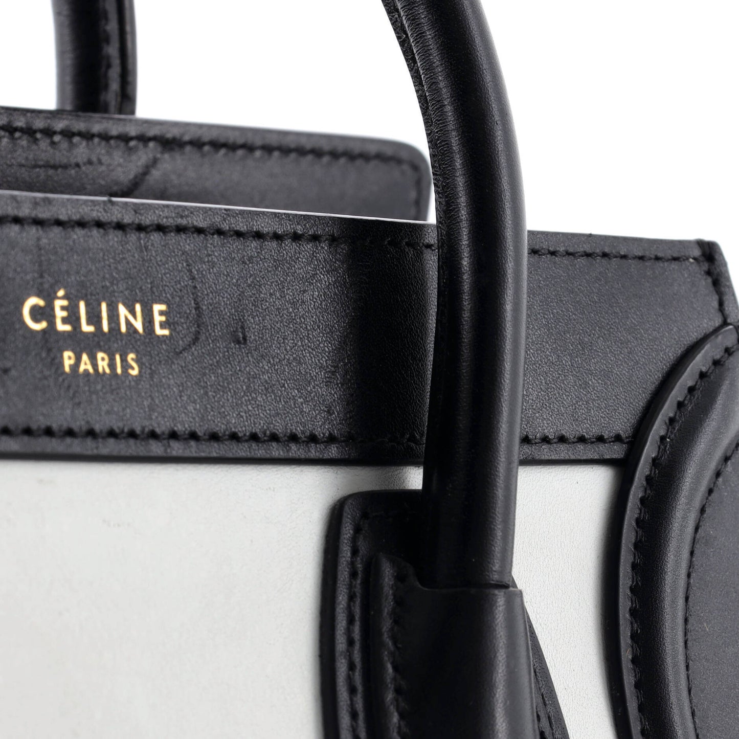 セリーヌ トリコロール ラゲッジバッグ レザー ナノ