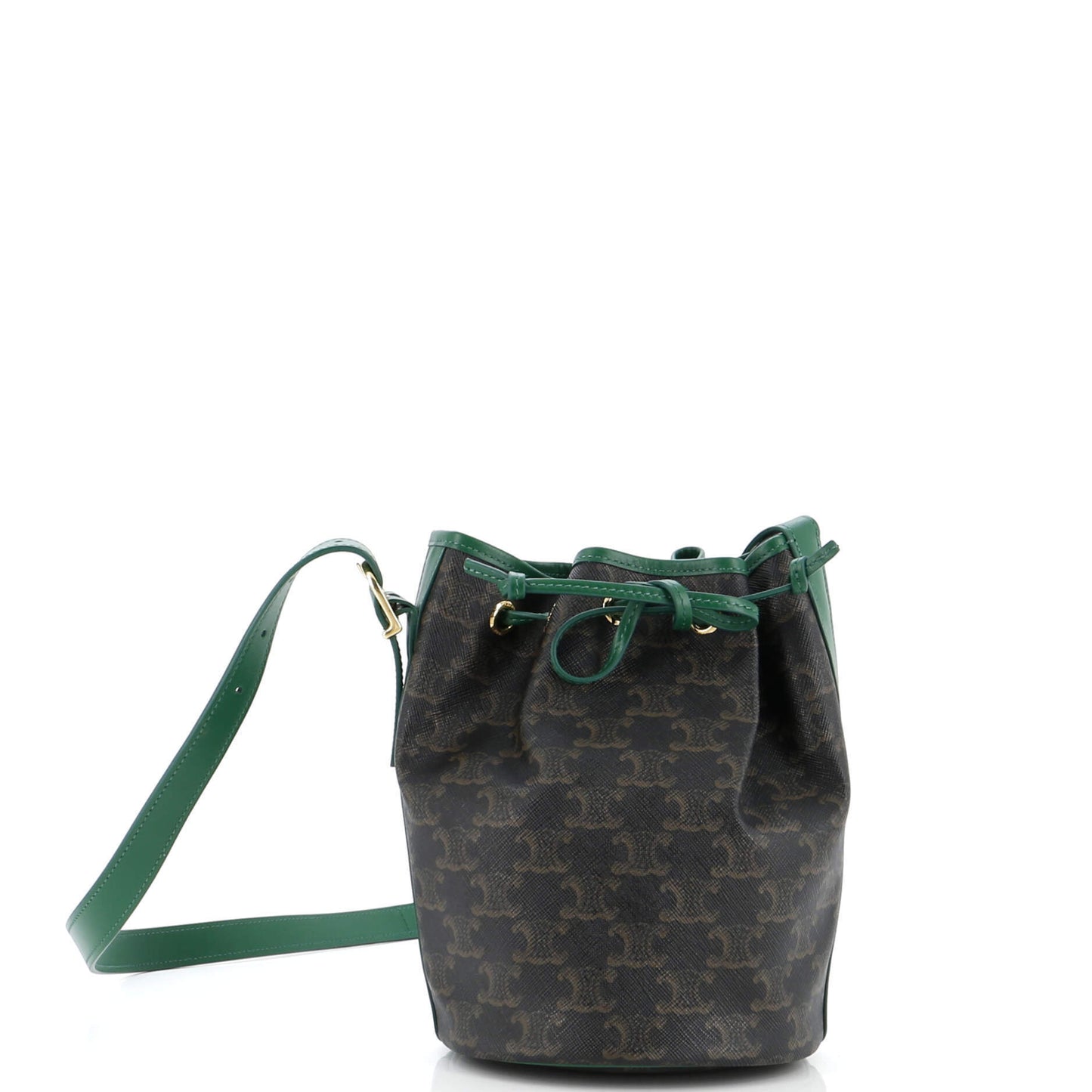 セリーヌ ドローストリング バケットバッグ トリオンフ コーティングキャンバス スモール