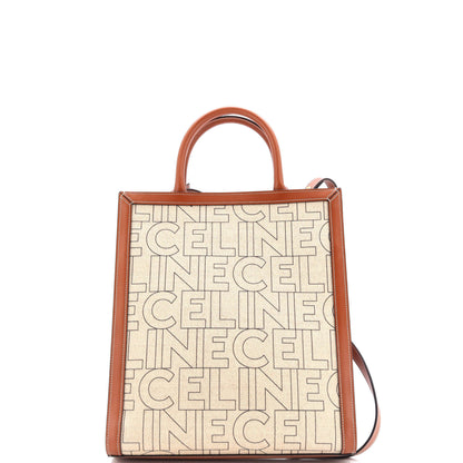 セリーヌ バーティカル カバ トート プリント キャンバス＆レザー スモール