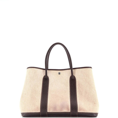 HERMESガーデンパーティートート トワル＆レザー 36