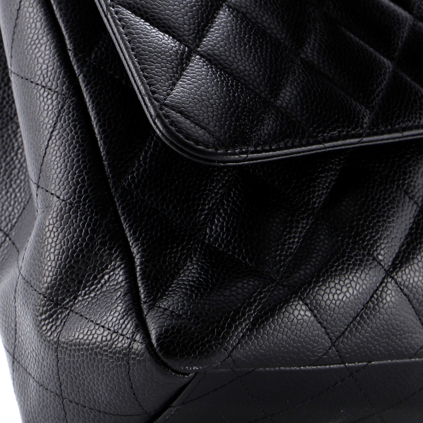 【マキシサイズ】CHANEL キャビアスキン ショルダーバッグ