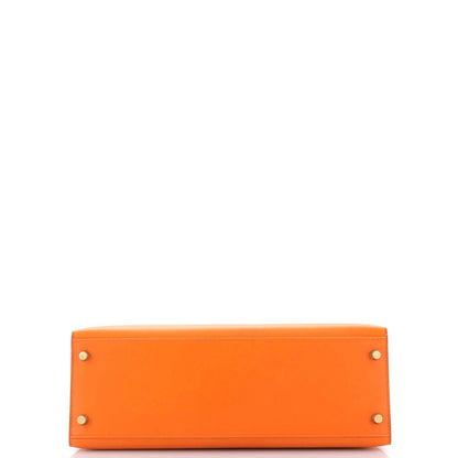 エルメス ケリー オレンジ ボックスカーフ 32