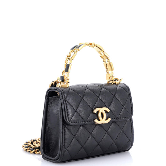 CHANELココエナメル トップハンドル スモール