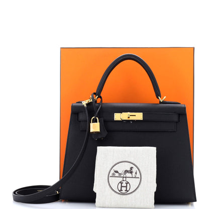 エルメス ケリー ブラックゴールド 28