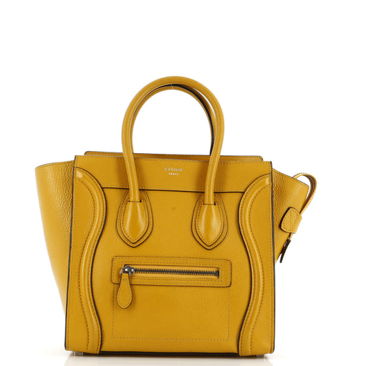 セリーヌ ラゲッジバッグ グレイニーレザー マイクロ