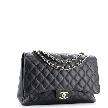 【マキシサイズ】CHANEL キャビアスキン ショルダーバッグ