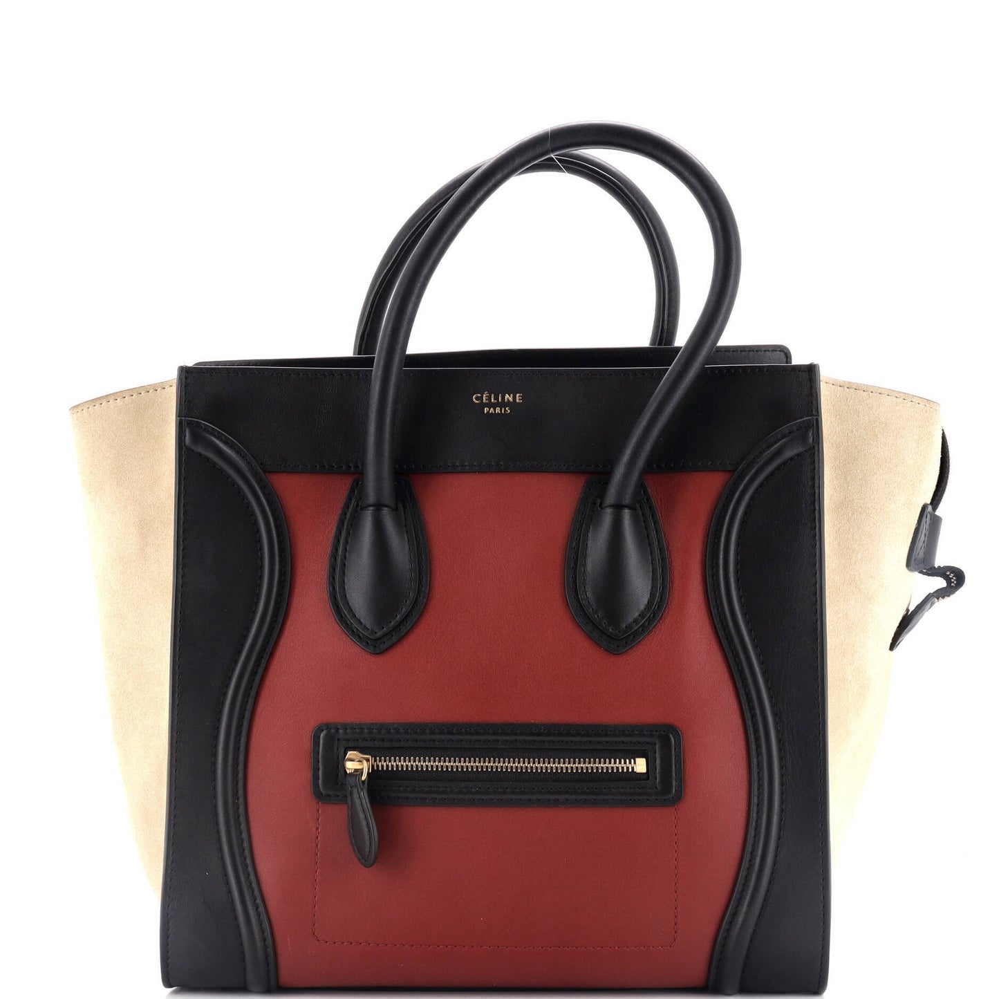 セリーヌ トリコロール ラゲッジバッグ レザー マイクロ