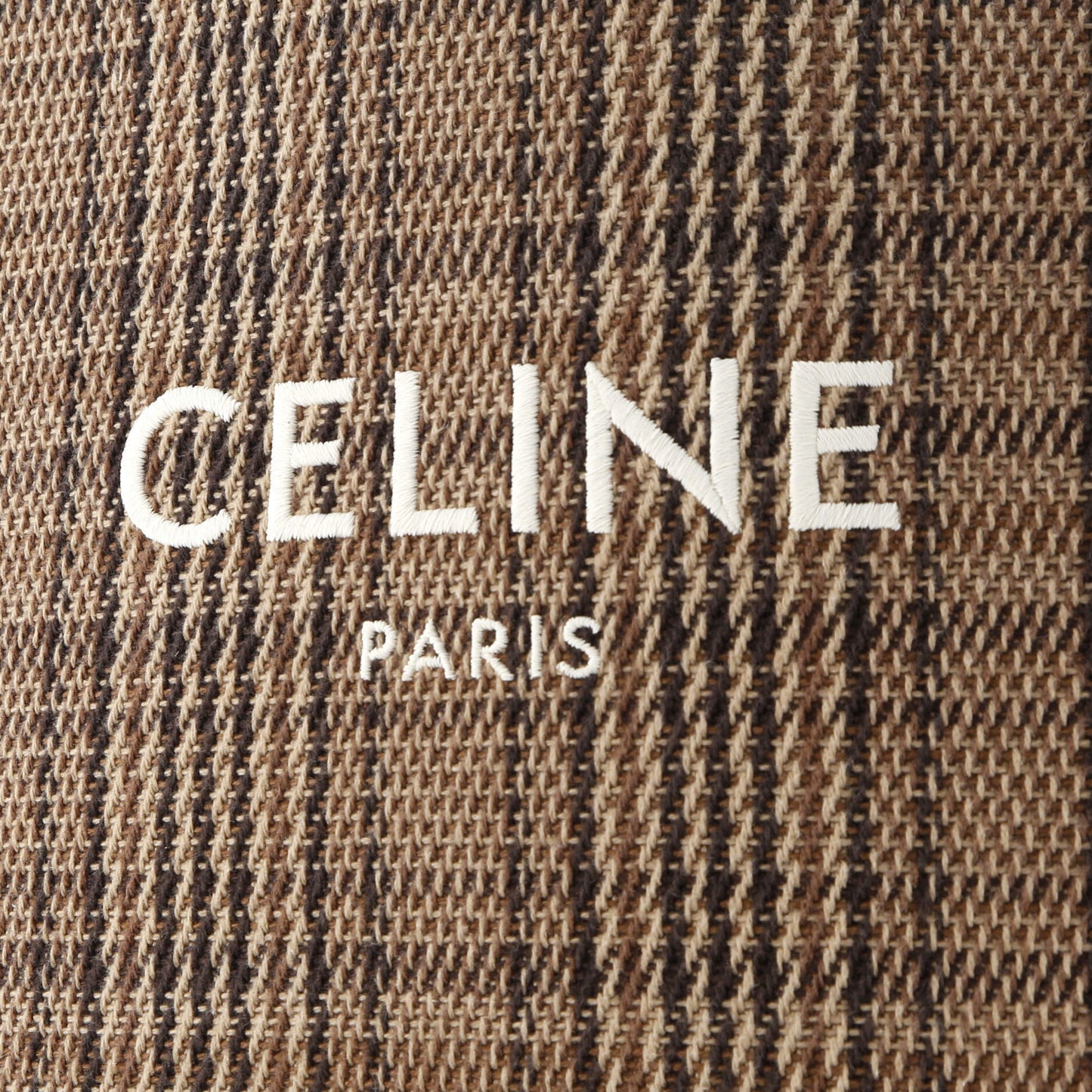 セリーヌ バーティカル カバ トート チェック キャンバス＆レザー スモール