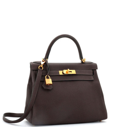 HERMESケリー ブラウン トゴ 28