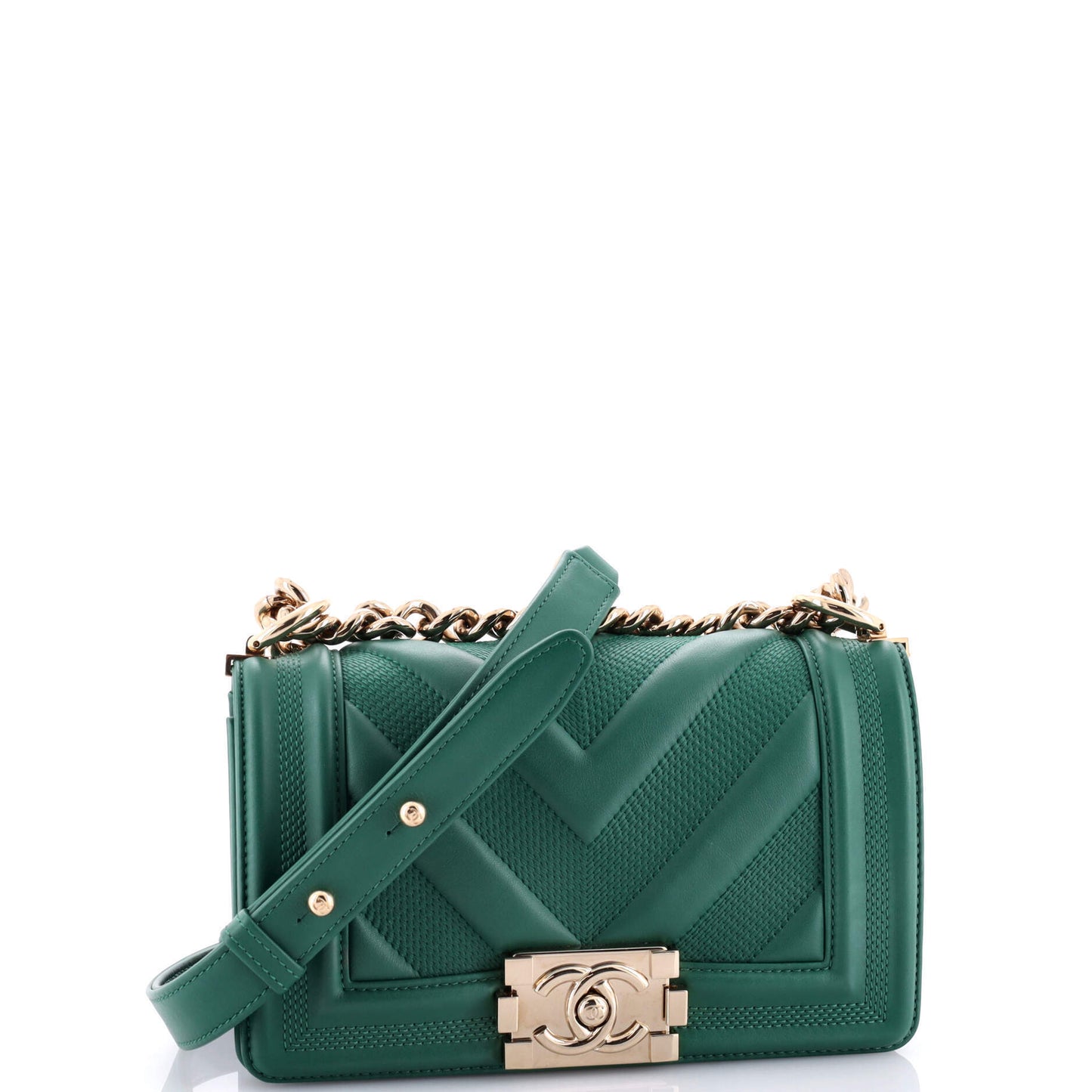 【未使用同様】CHANEL ボーイシャネル シェブロン