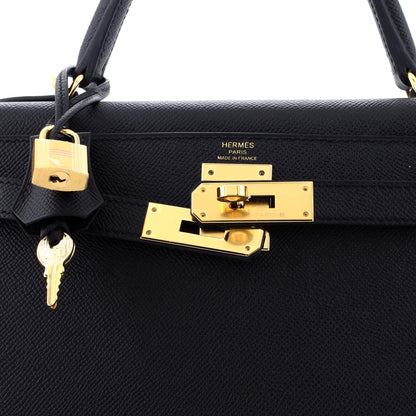 エルメス ケリー ブラックゴールド 28