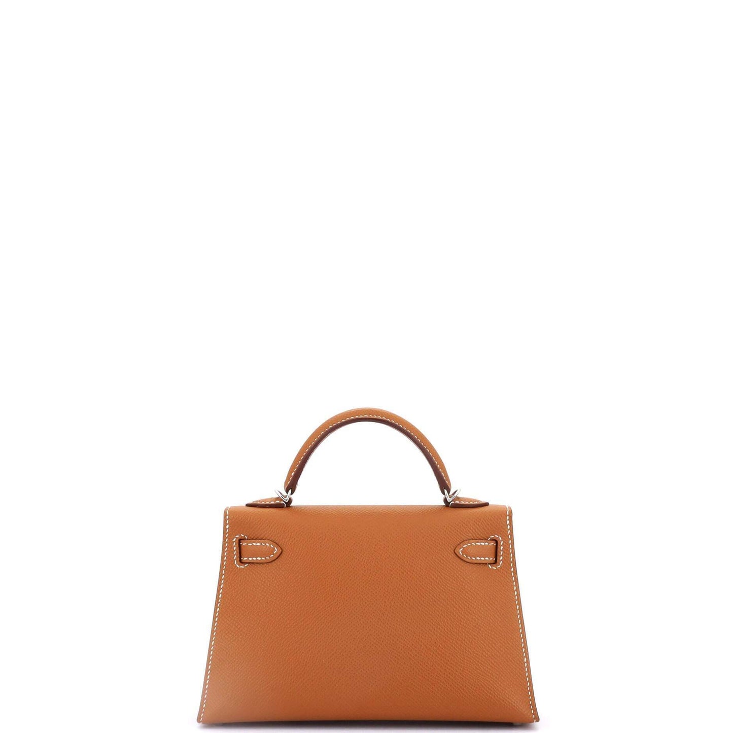 エルメス ケリーミニIIバッグ ブラウンエプソン シルバー金具