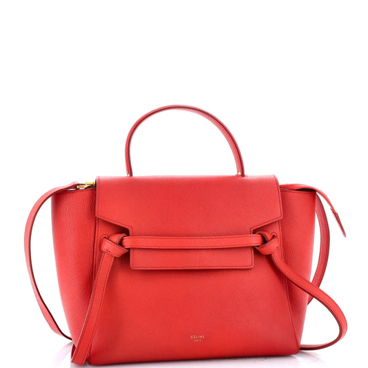 セリーヌ ベルトバッグ テクスチャードレザー マイクロ