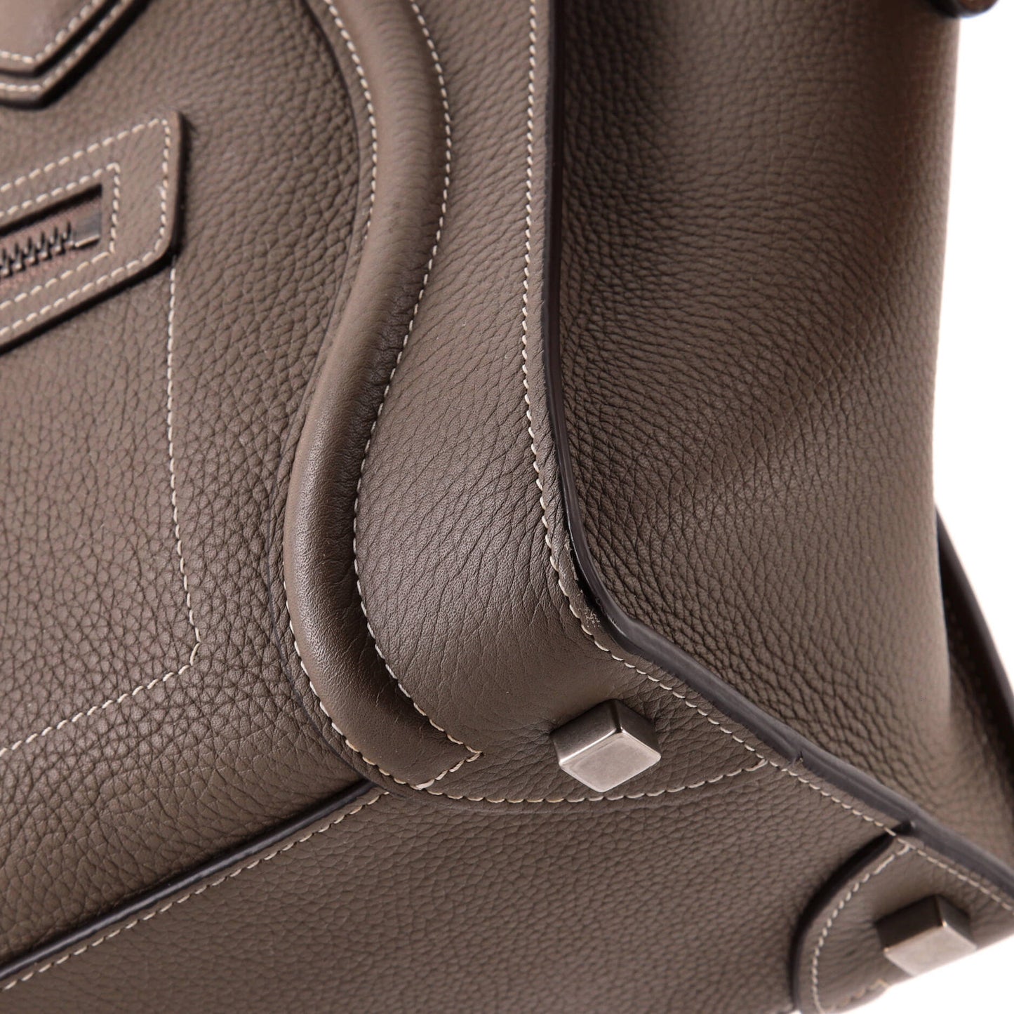 セリーヌ バイカラー ラゲッジバッグ レザー マイクロ