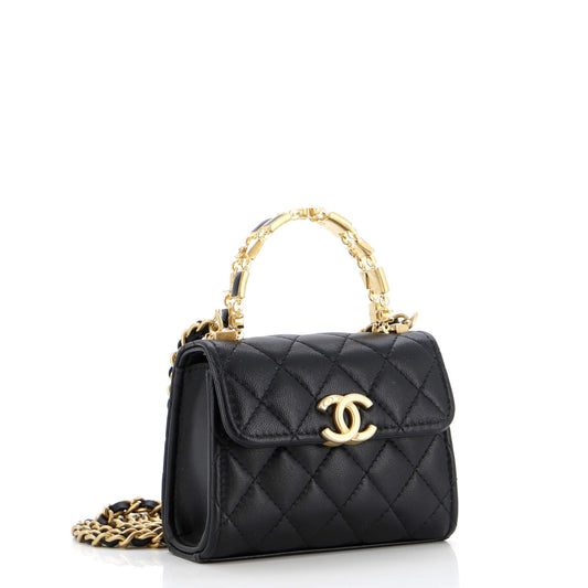 CHANELココハンドル ラムスキン スモール