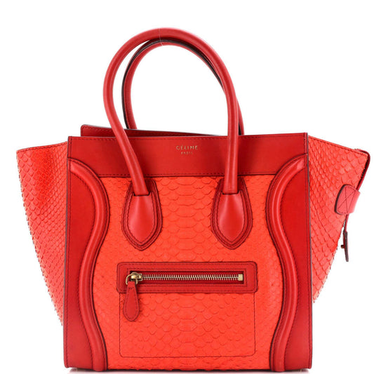 セリーヌ ラゲッジバッグ パイソン マイクロ