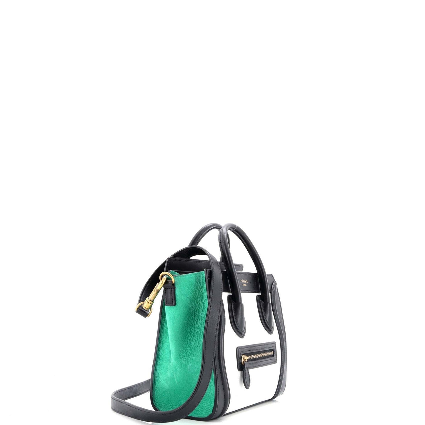 セリーヌ トリコロール ラゲッジバッグ レザー ナノ