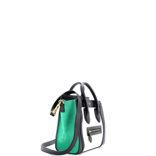 セリーヌ トリコロール ラゲッジバッグ レザー ナノ