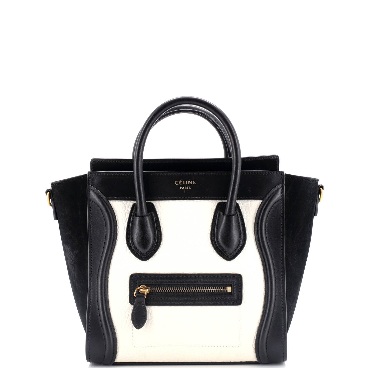 セリーヌ バイカラー ラゲッジバッグ グレイニーレザー ナノ