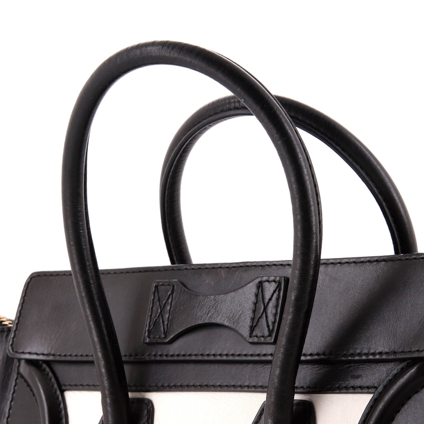 セリーヌ バイカラー ラゲッジバッグ レザー マイクロ