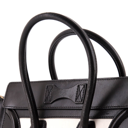 セリーヌ バイカラー ラゲッジバッグ レザー マイクロ